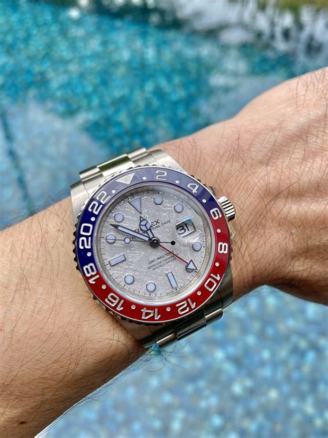 rolex gmt 2 pepsi meteorite.